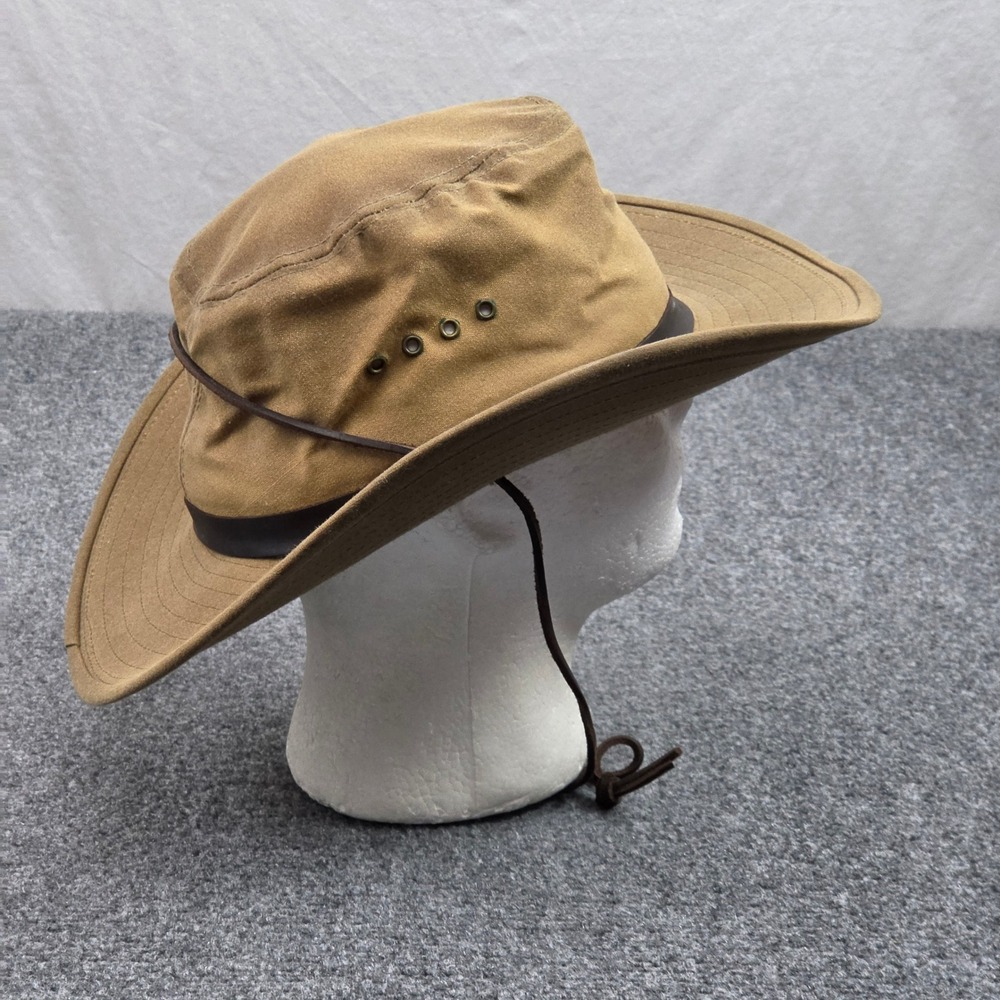 Vintage McAlister Custom Waxed Canvas Bush Hat Made in USA Outback 90s Boonie - Picture 4 of 9